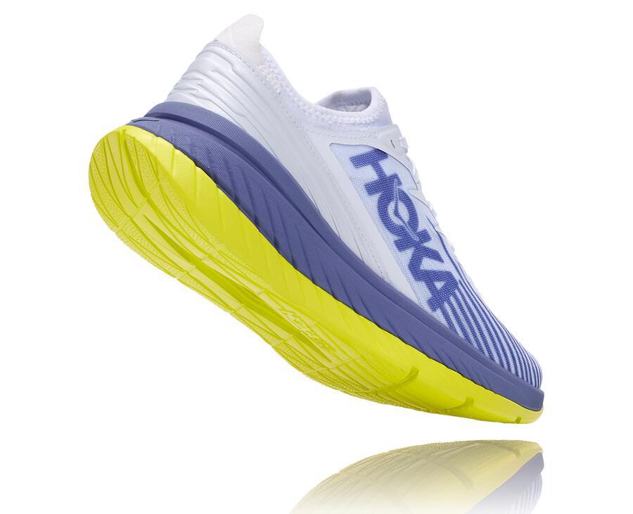 Hoka One One Mens Running Shoes - Carbon X-SPE - White/Blue - QORH27938